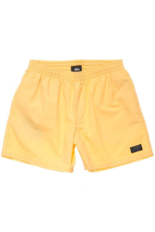 Stussy Mens Nylon Big Beach Shorts Yellow - GCWEF1302